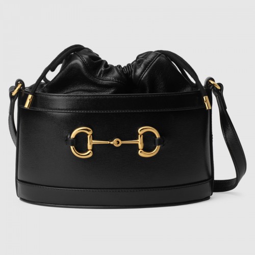 Gucci 1955 Horsebit torebka wiaderkowa 602118 czarna