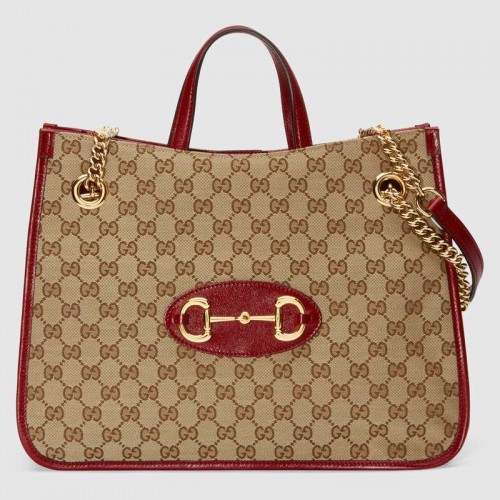 Torba typu tote Gucci 1955 Horsebit 621144 czerwona