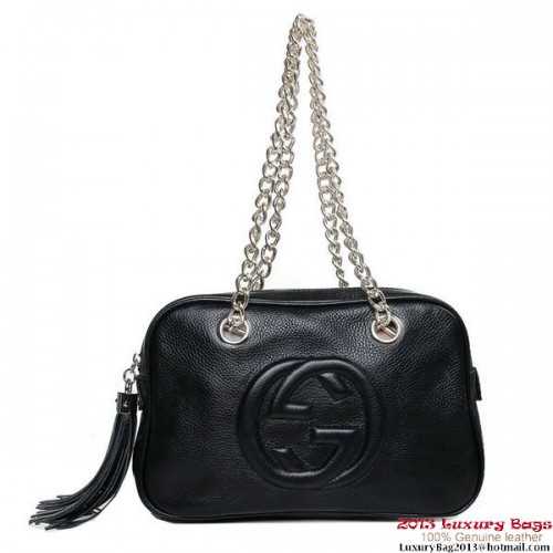 Gucci 308983 A7M0G 1000 Torba na ramię Soho Czarna
