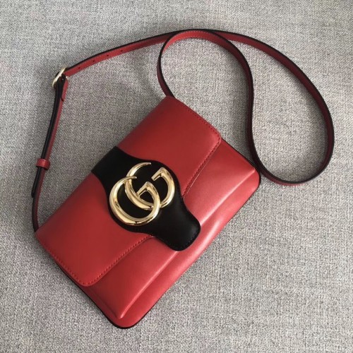 Mała torebka na ramię Gucci Arli 550129 czerwono-czarna