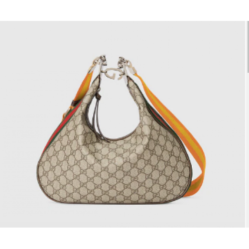 Duża torba na ramię Gucci Attache 702823 żółta