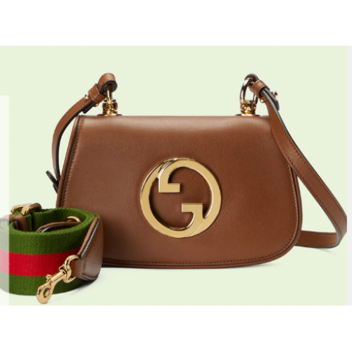 Gucci Blondie Original skórzana torba na ramię 698643 brązowa