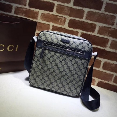 Torba listonoszka Gucci Courrier GG Supreme 401448 niebieska