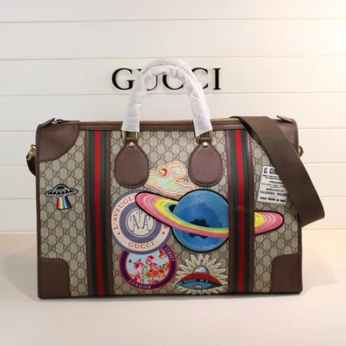 Torba podróżna Gucci Courrier Soft GG Supreme 459291 brązowa