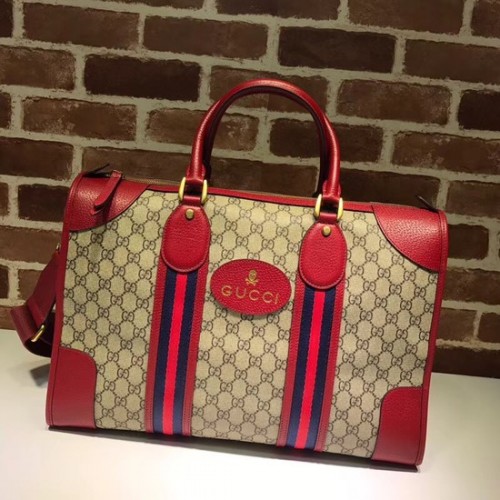 Torba podróżna Gucci Courrier Soft GG Supreme 459311 czerwona