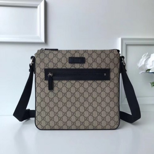 Gucci Courrier miękka torba listonoszka GG Supreme 406408 czarna
