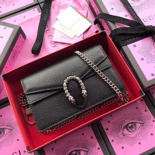 Torba na ramię Gucci Dionysus ze skóry cielęcej 476430 w kolorze czarnym