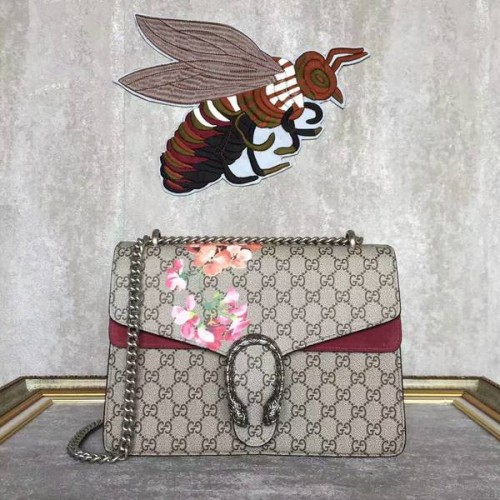 Torba na ramię Gucci Dionysus GG Canvas 403348 w kolorze wina