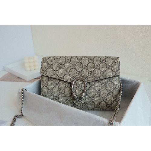 Gucci Dionysus GG Supreme Shoulder Bag 401231 Apricot