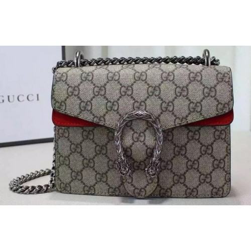 Torba na ramię Gucci Dionysus GG Supreme 421970 czerwona