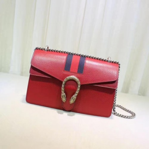 Torba na ramię Gucci Dionysus Leather 400249 Red