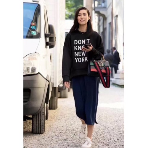 Torebka Gucci Dionysus Leather Top Handle 448075 w kolorze czarno-zielono-czerwonym