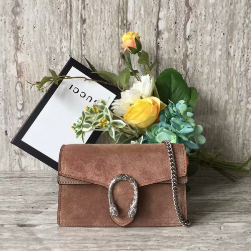 Gucci Dionysus Mini torebka na ramię ze skóry zamszowej 476432C Camel