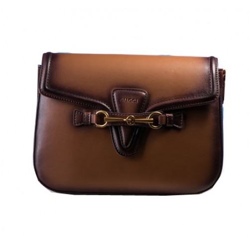 Torba na ramię Gucci Emily Nappa ze skóry 370835 Wheat