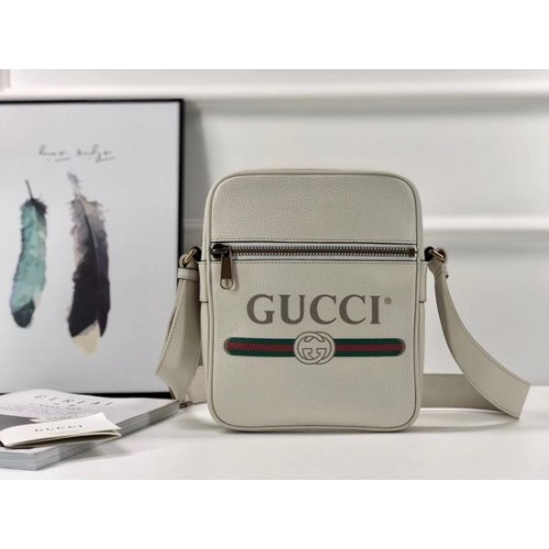 Gucci GG Skórzana torba listonoszka 523691 biała