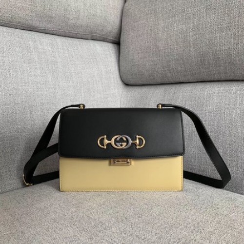 Torba na ramię Gucci GG Leather A576388 Czarno-biała
