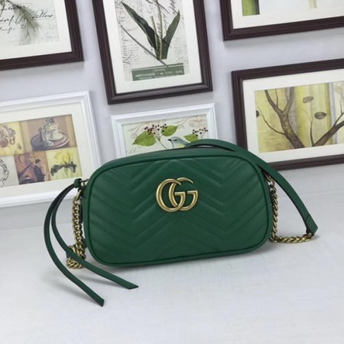Gucci GG Marmont Matelasse Skórzana Torba na Ramię 447632 Zielona