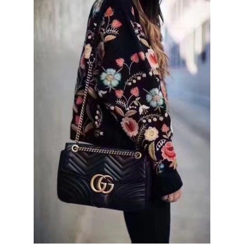 Torba na ramię Gucci GG Marmont Matelasse 443496 Czarna