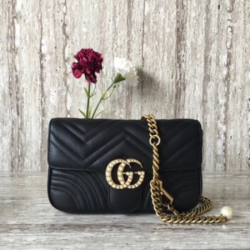 Torba na ramię Gucci GG Marmont Matelasse 443497 Czarna