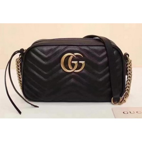Torba na ramię Gucci GG Marmont Matelasse 447632 Czarna