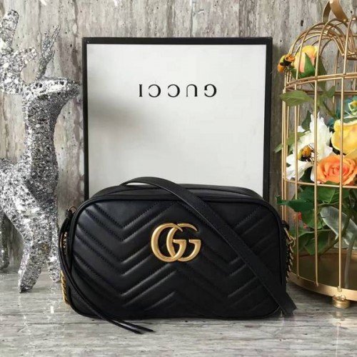 Torba na ramię Gucci GG Marmont Matelasse 447632A Czarna
