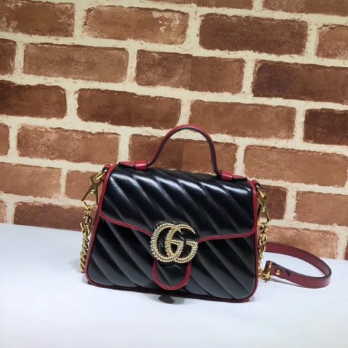 Torebka Gucci GG Marmont Mini z uchwytem u góry 583571, czarna