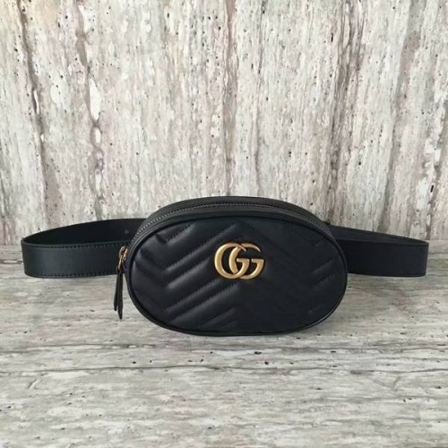 Torba Gucci GG Marmont ze skóry pikowanej 476434 w kolorze czarnym