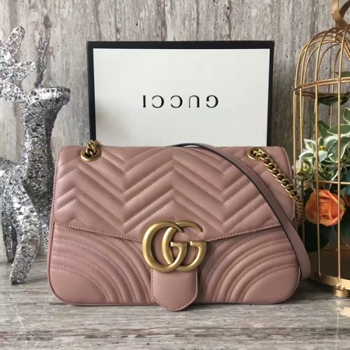 Torebka na ramię Gucci GG Marmont Velvet 443496A Jasnoróżowa
