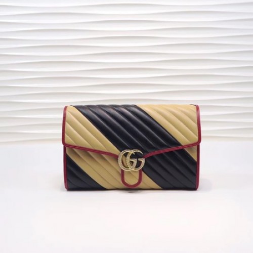 Kopertówka Gucci GG Marmont 498079 czarno-morelowa