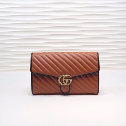 Kopertówka Gucci GG Marmont 498079 brązowa