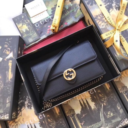 Torebka typu cross-body Gucci GG Marmont 510314 czarna