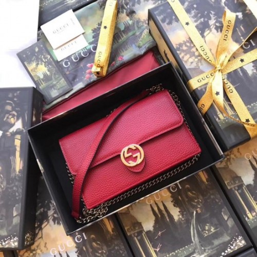 Torebka typu cross-body Gucci GG Marmont 510314 czerwona