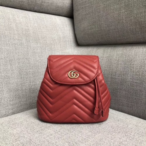 Gucci GG Marmont matelase backpack 528129 red