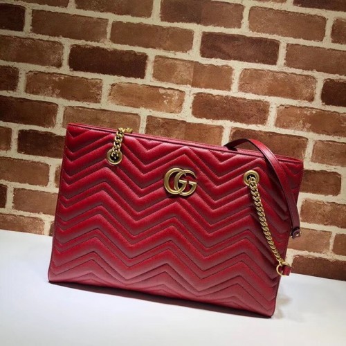 Gucci GG Marmont matelase medium tote 524578 red