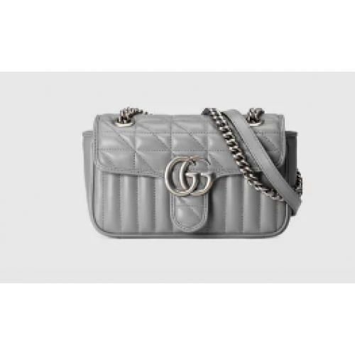Gucci GG Marmont matelase mini bag 446744 grey