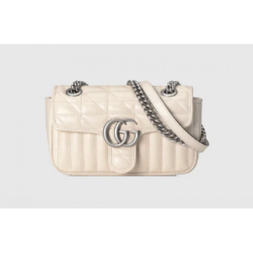 Gucci GG Marmont matelase mini bag 446744 white