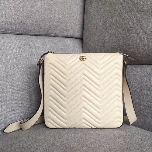 Torba listonoszka Gucci GG Marmont 523369 biała