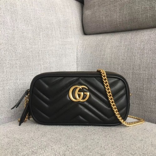 Torebka Gucci GG Marmont mini na łańcuszku 546581 czarna