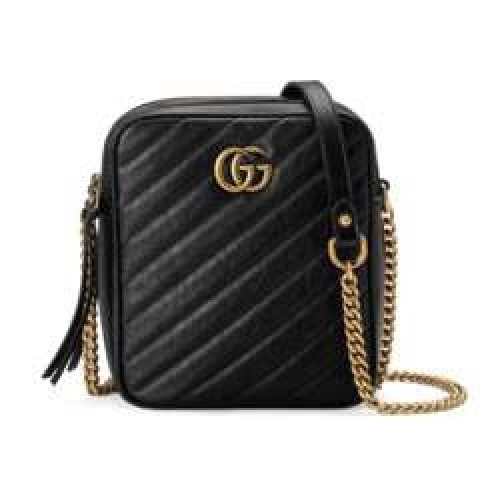 Torebka mini na ramię Gucci GG Marmont 550155 CZARNA