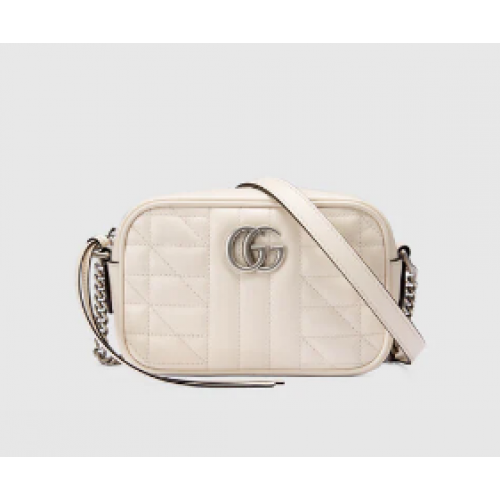 Torebka mini na ramię Gucci GG Marmont 634936 biała