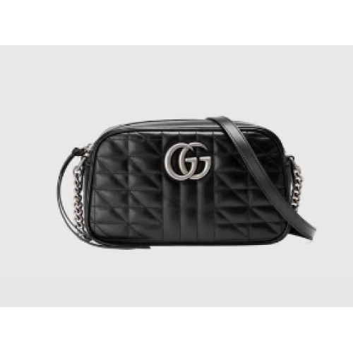 Mała torebka na ramię Gucci GG Marmont 447632 czarna
