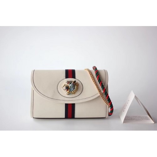 Mała torebka na ramię Gucci GG Marmont 570145 biała