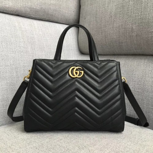 Torebka Gucci GG Marmont mała z uchwytem u góry 448054 czarna