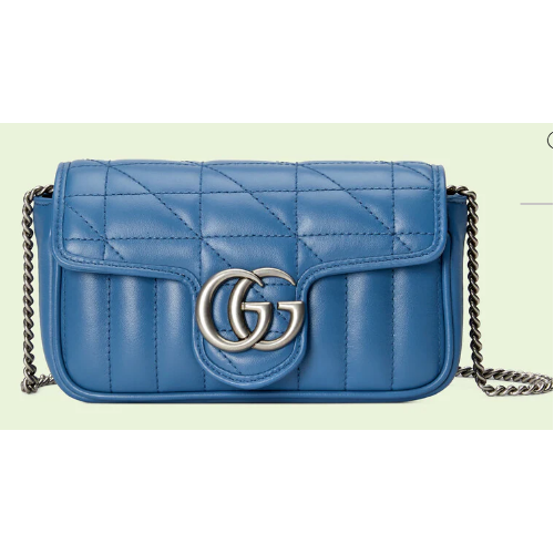 Gucci GG Marmont super mini bag 476433 blue