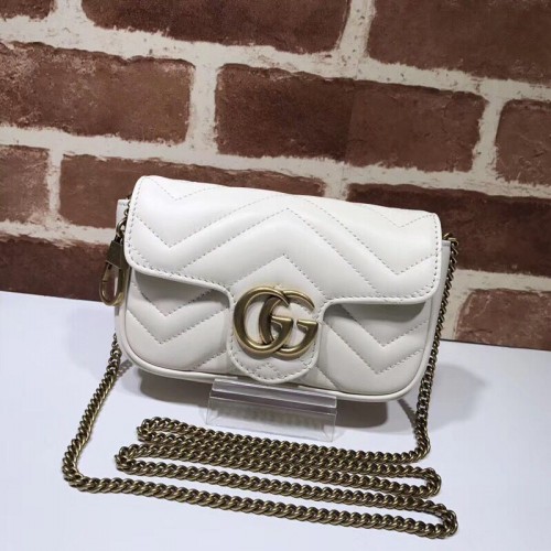 Gucci GG Marmont super mini bag 574969 biały