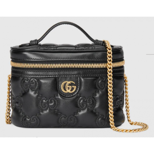 Gucci GG Matelasse mini torebka z uchwytem górnym 723770 czarna