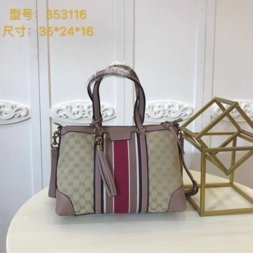 Torba płócienna Gucci GG Supreme 353116 różowa