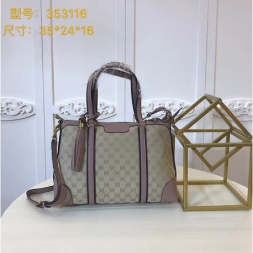 Torba płócienna Gucci GG Supreme 353116 w kolorze różowym