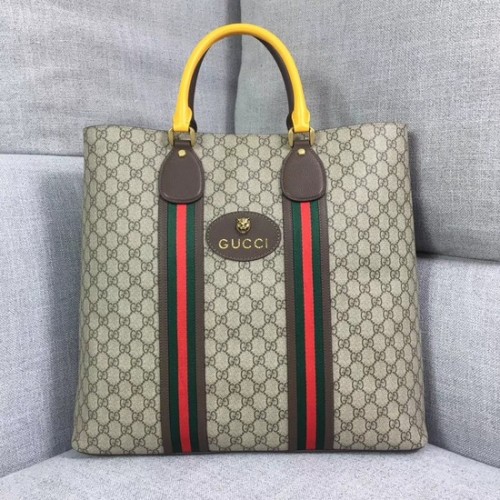 Torba płócienna Gucci GG Supreme 473870 Żółto-brązowa