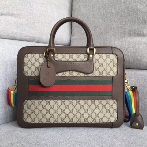 Torba płócienna Gucci GG Supreme 484663 brązowa